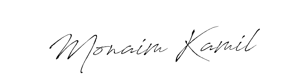 Use a signature maker to create a handwritten signature online. With this signature software, you can design (Antro_Vectra) your own signature for name Monaim Kamil. Monaim Kamil signature style 6 images and pictures png