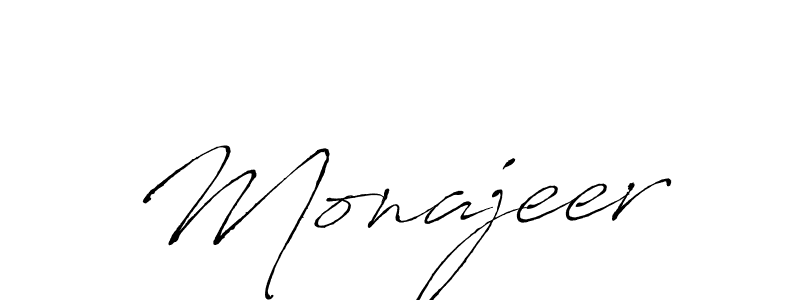 Antro_Vectra is a professional signature style that is perfect for those who want to add a touch of class to their signature. It is also a great choice for those who want to make their signature more unique. Get Monajeer name to fancy signature for free. Monajeer signature style 6 images and pictures png