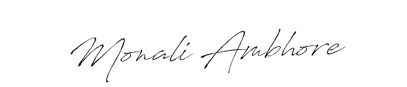 Also You can easily find your signature by using the search form. We will create Monali Ambhore name handwritten signature images for you free of cost using Antro_Vectra sign style. Monali Ambhore signature style 6 images and pictures png