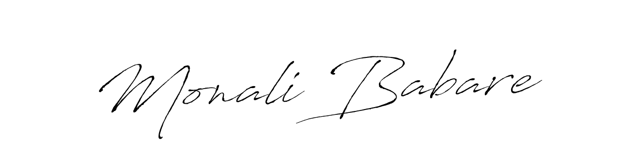 Create a beautiful signature design for name Monali Babare. With this signature (Antro_Vectra) fonts, you can make a handwritten signature for free. Monali Babare signature style 6 images and pictures png