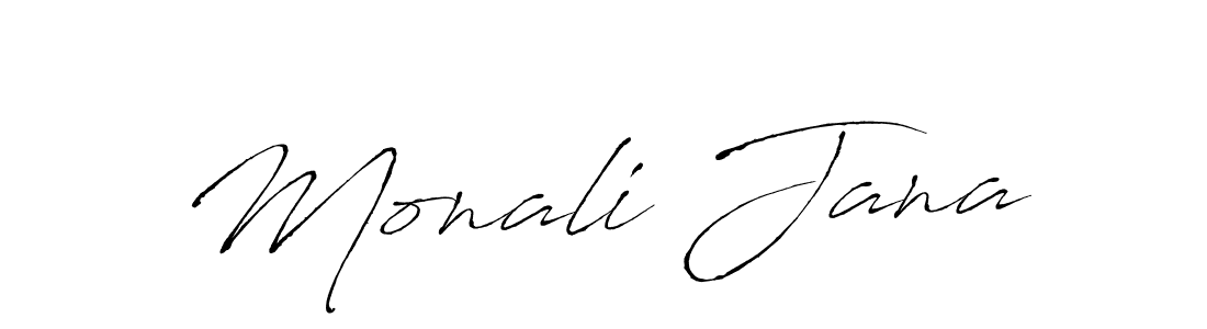 Make a beautiful signature design for name Monali Jana. With this signature (Antro_Vectra) style, you can create a handwritten signature for free. Monali Jana signature style 6 images and pictures png