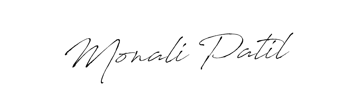 Create a beautiful signature design for name Monali Patil. With this signature (Antro_Vectra) fonts, you can make a handwritten signature for free. Monali Patil signature style 6 images and pictures png