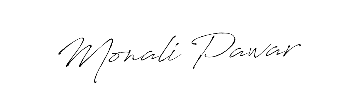 The best way (Antro_Vectra) to make a short signature is to pick only two or three words in your name. The name Monali Pawar include a total of six letters. For converting this name. Monali Pawar signature style 6 images and pictures png