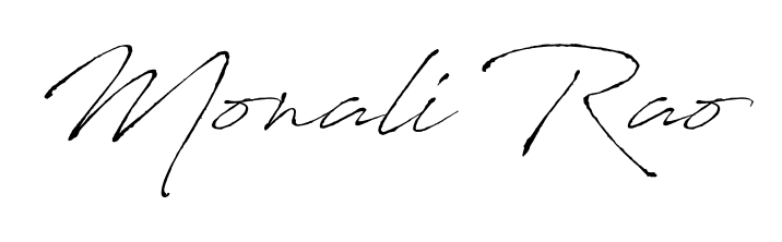 Make a beautiful signature design for name Monali Rao. With this signature (Antro_Vectra) style, you can create a handwritten signature for free. Monali Rao signature style 6 images and pictures png