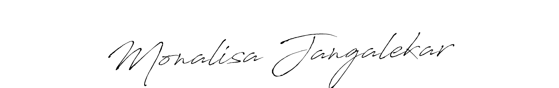 You should practise on your own different ways (Antro_Vectra) to write your name (Monalisa Jangalekar) in signature. don't let someone else do it for you. Monalisa Jangalekar signature style 6 images and pictures png
