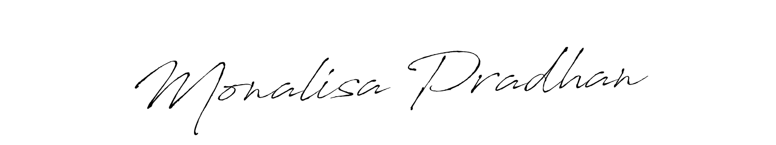 Make a beautiful signature design for name Monalisa Pradhan. With this signature (Antro_Vectra) style, you can create a handwritten signature for free. Monalisa Pradhan signature style 6 images and pictures png