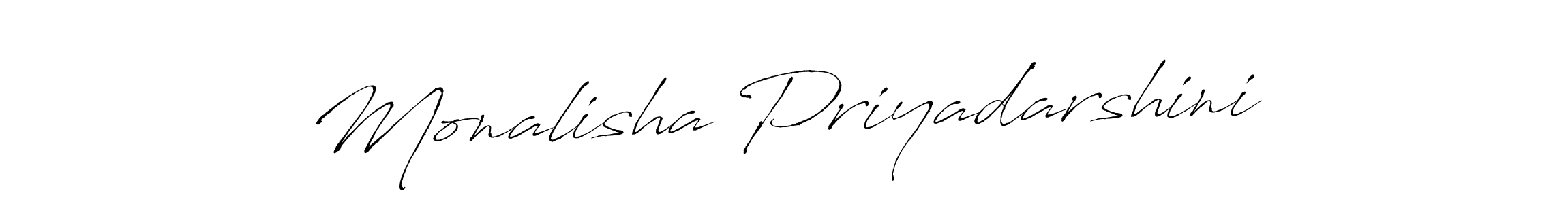 Create a beautiful signature design for name Monalisha Priyadarshini. With this signature (Antro_Vectra) fonts, you can make a handwritten signature for free. Monalisha Priyadarshini signature style 6 images and pictures png