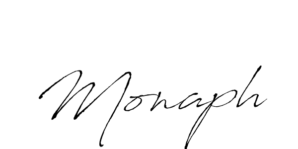 Make a beautiful signature design for name Monaph. With this signature (Antro_Vectra) style, you can create a handwritten signature for free. Monaph signature style 6 images and pictures png