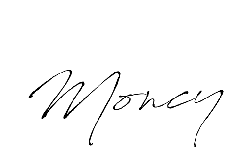 Moncy stylish signature style. Best Handwritten Sign (Antro_Vectra) for my name. Handwritten Signature Collection Ideas for my name Moncy. Moncy signature style 6 images and pictures png