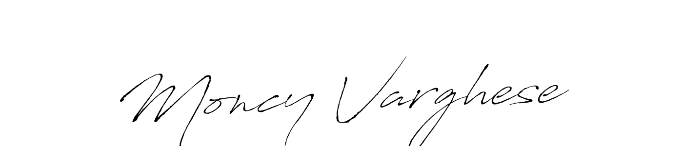 Moncy Varghese stylish signature style. Best Handwritten Sign (Antro_Vectra) for my name. Handwritten Signature Collection Ideas for my name Moncy Varghese. Moncy Varghese signature style 6 images and pictures png