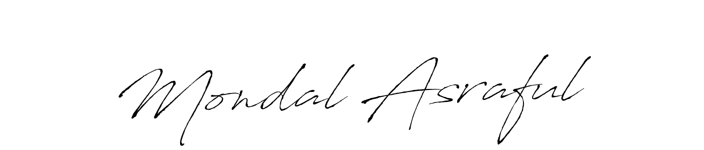 The best way (Antro_Vectra) to make a short signature is to pick only two or three words in your name. The name Mondal Asraful include a total of six letters. For converting this name. Mondal Asraful signature style 6 images and pictures png