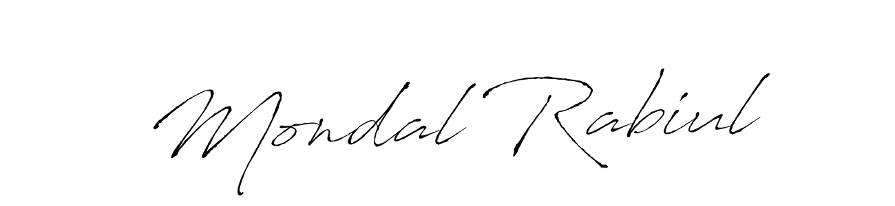 Create a beautiful signature design for name Mondal Rabiul. With this signature (Antro_Vectra) fonts, you can make a handwritten signature for free. Mondal Rabiul signature style 6 images and pictures png