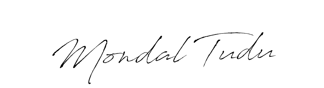 Also You can easily find your signature by using the search form. We will create Mondal Tudu name handwritten signature images for you free of cost using Antro_Vectra sign style. Mondal Tudu signature style 6 images and pictures png