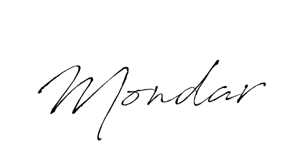 Use a signature maker to create a handwritten signature online. With this signature software, you can design (Antro_Vectra) your own signature for name Mondar. Mondar signature style 6 images and pictures png