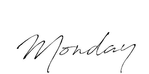 Make a beautiful signature design for name Monday. With this signature (Antro_Vectra) style, you can create a handwritten signature for free. Monday signature style 6 images and pictures png