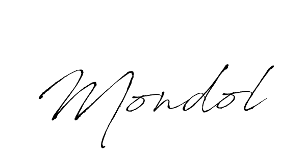 Design your own signature with our free online signature maker. With this signature software, you can create a handwritten (Antro_Vectra) signature for name Mondol. Mondol signature style 6 images and pictures png
