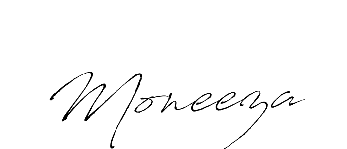 How to make Moneeza signature? Antro_Vectra is a professional autograph style. Create handwritten signature for Moneeza name. Moneeza signature style 6 images and pictures png