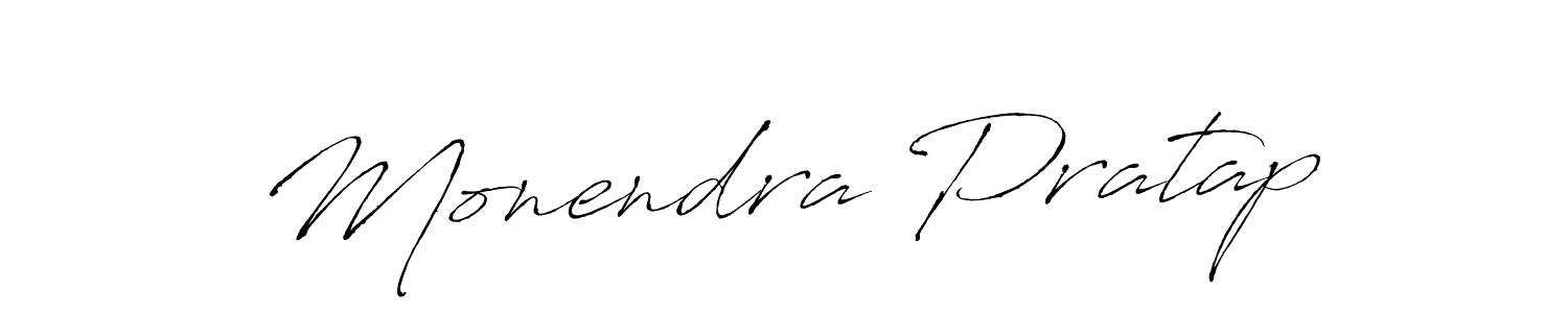 Make a beautiful signature design for name Monendra Pratap. With this signature (Antro_Vectra) style, you can create a handwritten signature for free. Monendra Pratap signature style 6 images and pictures png