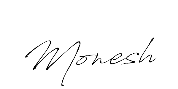 Design your own signature with our free online signature maker. With this signature software, you can create a handwritten (Antro_Vectra) signature for name Monesh. Monesh signature style 6 images and pictures png