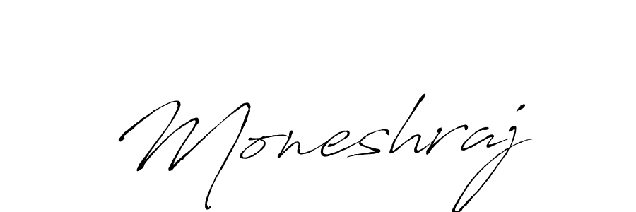 Make a beautiful signature design for name Moneshraj. With this signature (Antro_Vectra) style, you can create a handwritten signature for free. Moneshraj signature style 6 images and pictures png