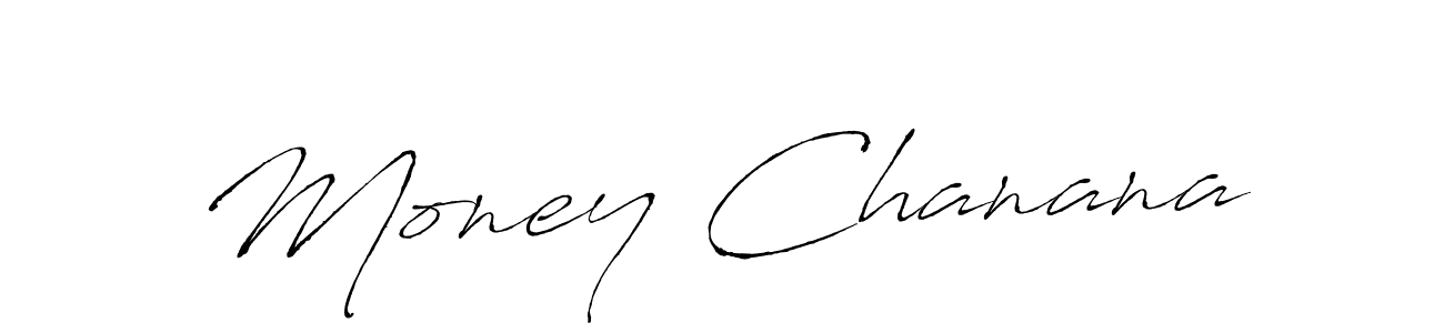 Make a beautiful signature design for name Money Chanana. With this signature (Antro_Vectra) style, you can create a handwritten signature for free. Money Chanana signature style 6 images and pictures png