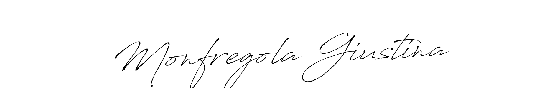 Make a beautiful signature design for name Monfregola Giustina. With this signature (Antro_Vectra) style, you can create a handwritten signature for free. Monfregola Giustina signature style 6 images and pictures png