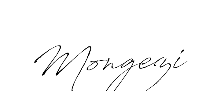 Design your own signature with our free online signature maker. With this signature software, you can create a handwritten (Antro_Vectra) signature for name Mongezi. Mongezi signature style 6 images and pictures png