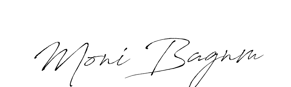 How to make Moni Bagnm name signature. Use Antro_Vectra style for creating short signs online. This is the latest handwritten sign. Moni Bagnm signature style 6 images and pictures png