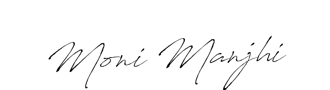 Make a beautiful signature design for name Moni Manjhi. With this signature (Antro_Vectra) style, you can create a handwritten signature for free. Moni Manjhi signature style 6 images and pictures png