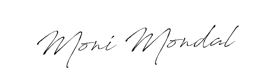 Make a beautiful signature design for name Moni Mondal. With this signature (Antro_Vectra) style, you can create a handwritten signature for free. Moni Mondal signature style 6 images and pictures png
