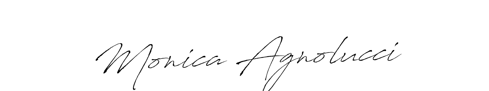 Design your own signature with our free online signature maker. With this signature software, you can create a handwritten (Antro_Vectra) signature for name Monica Agnolucci. Monica Agnolucci signature style 6 images and pictures png
