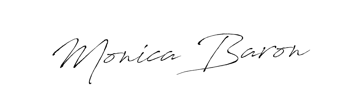 Make a beautiful signature design for name Monica Baron. With this signature (Antro_Vectra) style, you can create a handwritten signature for free. Monica Baron signature style 6 images and pictures png