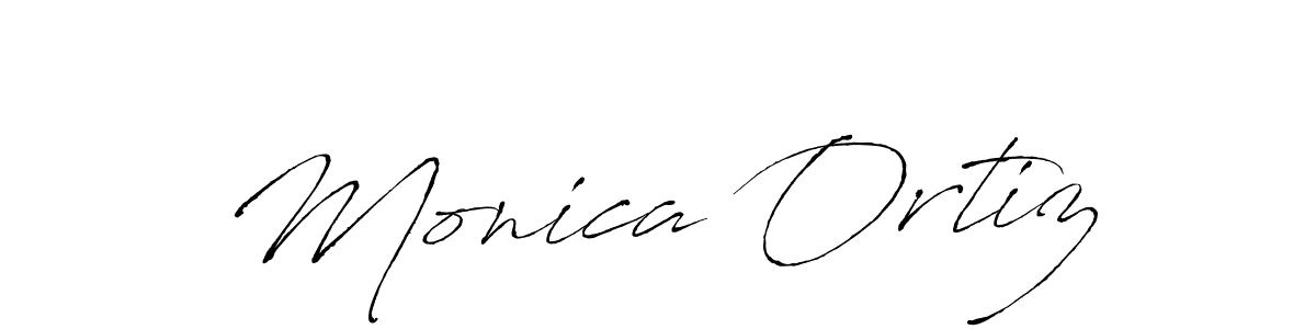 How to make Monica Ortiz name signature. Use Antro_Vectra style for creating short signs online. This is the latest handwritten sign. Monica Ortiz signature style 6 images and pictures png