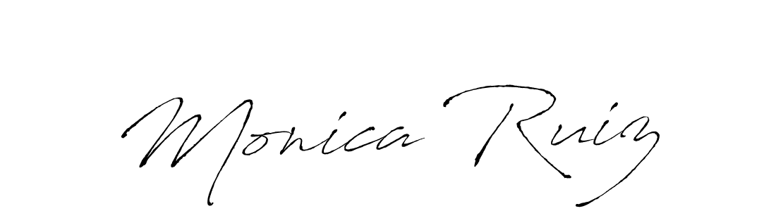 How to make Monica Ruiz name signature. Use Antro_Vectra style for creating short signs online. This is the latest handwritten sign. Monica Ruiz signature style 6 images and pictures png