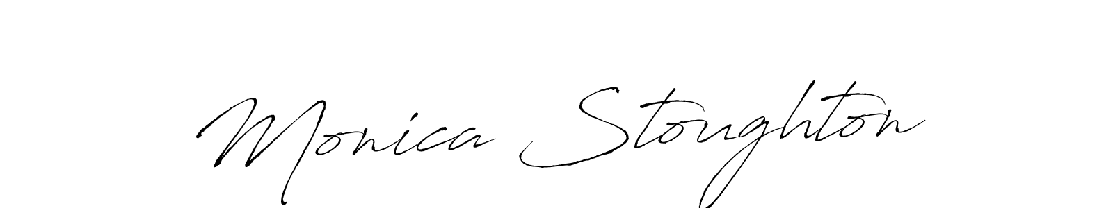 Use a signature maker to create a handwritten signature online. With this signature software, you can design (Antro_Vectra) your own signature for name Monica Stoughton. Monica Stoughton signature style 6 images and pictures png