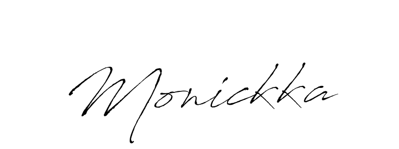 Make a beautiful signature design for name Monickka. With this signature (Antro_Vectra) style, you can create a handwritten signature for free. Monickka signature style 6 images and pictures png