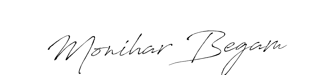 Create a beautiful signature design for name Monihar Begam. With this signature (Antro_Vectra) fonts, you can make a handwritten signature for free. Monihar Begam signature style 6 images and pictures png