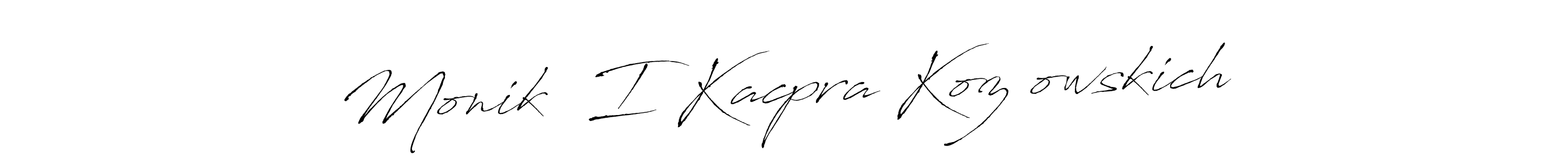 if you are searching for the best signature style for your name Monikę I Kacpra Kozłowskich. so please give up your signature search. here we have designed multiple signature styles  using Antro_Vectra. Monikę I Kacpra Kozłowskich signature style 6 images and pictures png