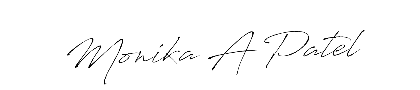 This is the best signature style for the Monika A Patel name. Also you like these signature font (Antro_Vectra). Mix name signature. Monika A Patel signature style 6 images and pictures png