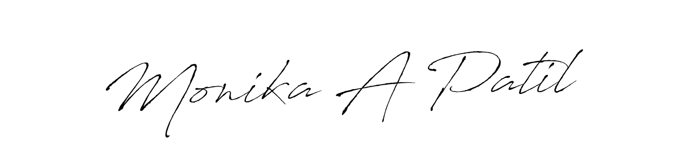 Create a beautiful signature design for name Monika A Patil. With this signature (Antro_Vectra) fonts, you can make a handwritten signature for free. Monika A Patil signature style 6 images and pictures png