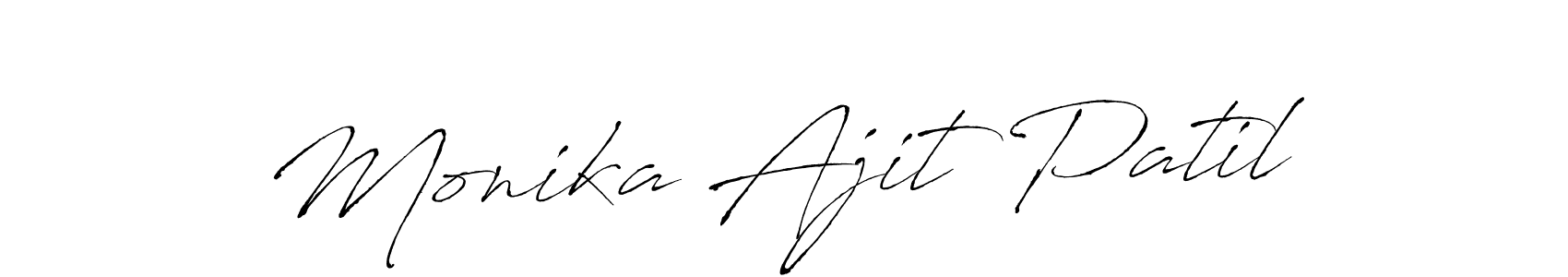 Monika Ajit Patil stylish signature style. Best Handwritten Sign (Antro_Vectra) for my name. Handwritten Signature Collection Ideas for my name Monika Ajit Patil. Monika Ajit Patil signature style 6 images and pictures png