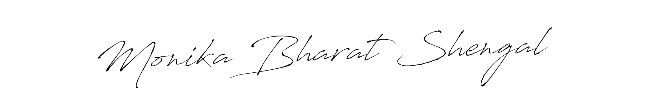 Design your own signature with our free online signature maker. With this signature software, you can create a handwritten (Antro_Vectra) signature for name Monika Bharat Shengal. Monika Bharat Shengal signature style 6 images and pictures png