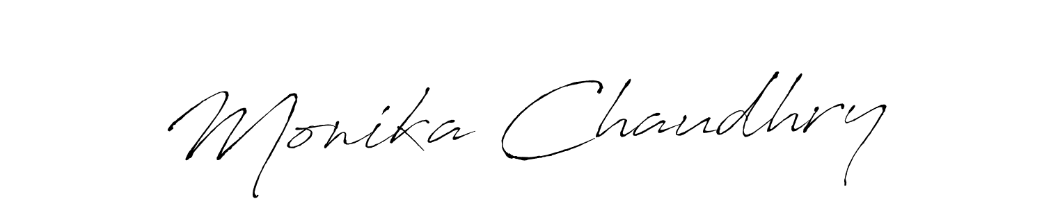 Antro_Vectra is a professional signature style that is perfect for those who want to add a touch of class to their signature. It is also a great choice for those who want to make their signature more unique. Get Monika Chaudhry name to fancy signature for free. Monika Chaudhry signature style 6 images and pictures png