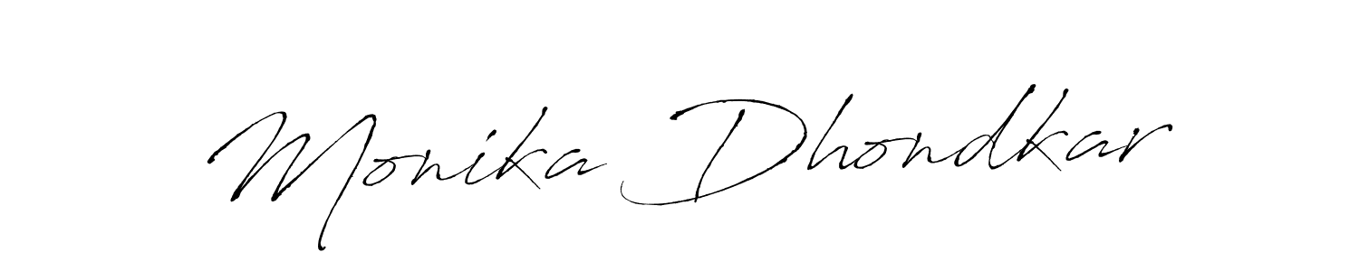 Make a beautiful signature design for name Monika Dhondkar. With this signature (Antro_Vectra) style, you can create a handwritten signature for free. Monika Dhondkar signature style 6 images and pictures png