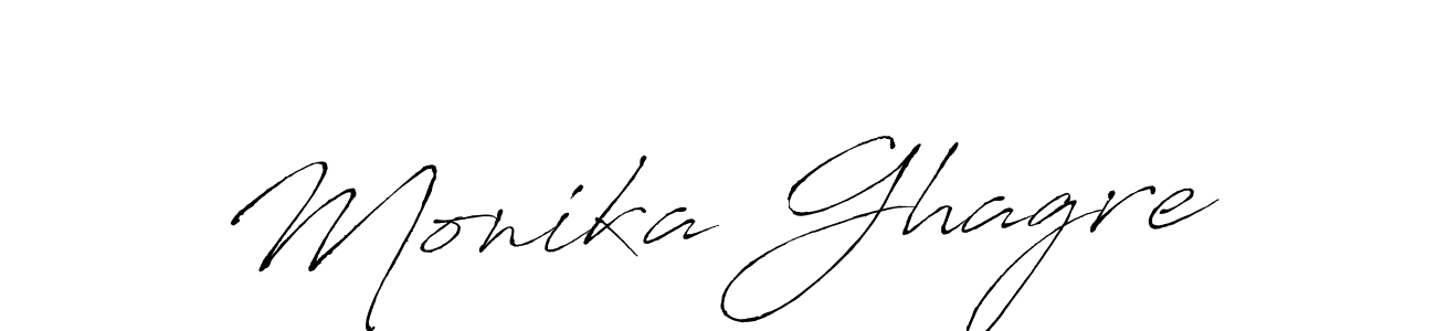 How to make Monika Ghagre name signature. Use Antro_Vectra style for creating short signs online. This is the latest handwritten sign. Monika Ghagre signature style 6 images and pictures png