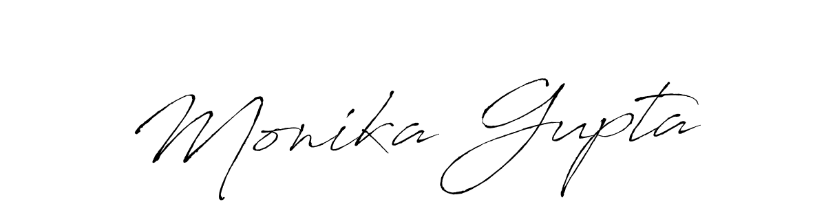 How to make Monika Gupta name signature. Use Antro_Vectra style for creating short signs online. This is the latest handwritten sign. Monika Gupta signature style 6 images and pictures png