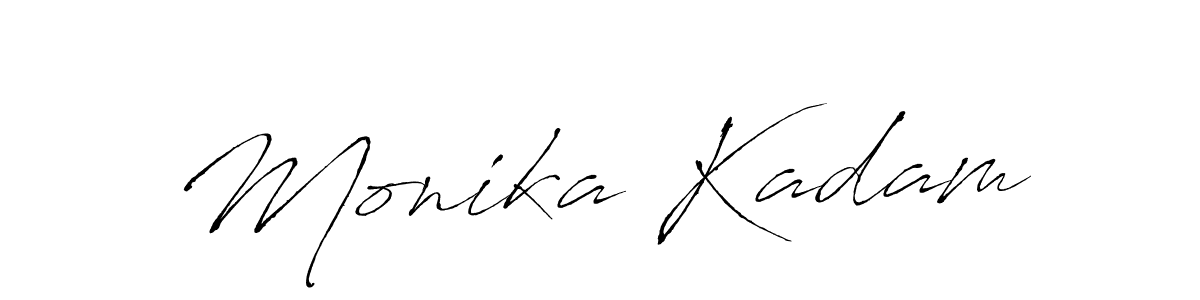 Design your own signature with our free online signature maker. With this signature software, you can create a handwritten (Antro_Vectra) signature for name Monika Kadam. Monika Kadam signature style 6 images and pictures png