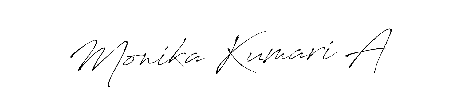 Monika Kumari A stylish signature style. Best Handwritten Sign (Antro_Vectra) for my name. Handwritten Signature Collection Ideas for my name Monika Kumari A. Monika Kumari A signature style 6 images and pictures png