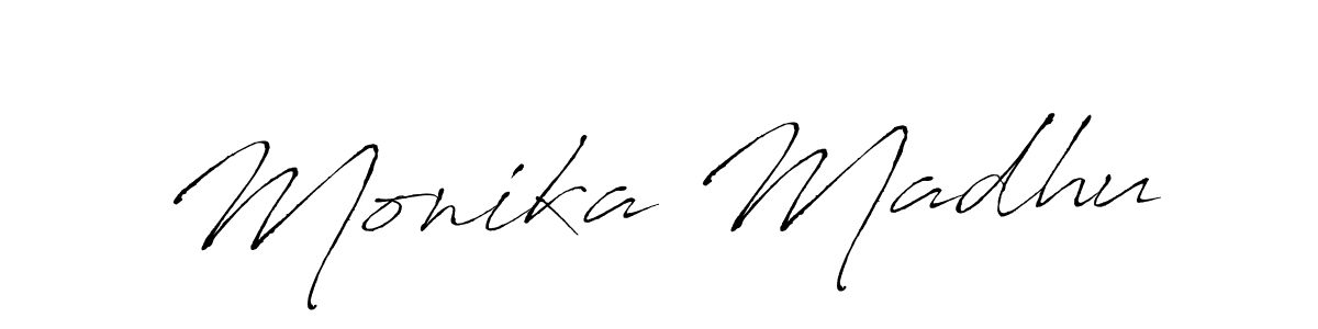 It looks lik you need a new signature style for name Monika Madhu. Design unique handwritten (Antro_Vectra) signature with our free signature maker in just a few clicks. Monika Madhu signature style 6 images and pictures png