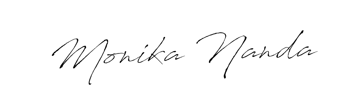 Use a signature maker to create a handwritten signature online. With this signature software, you can design (Antro_Vectra) your own signature for name Monika Nanda. Monika Nanda signature style 6 images and pictures png